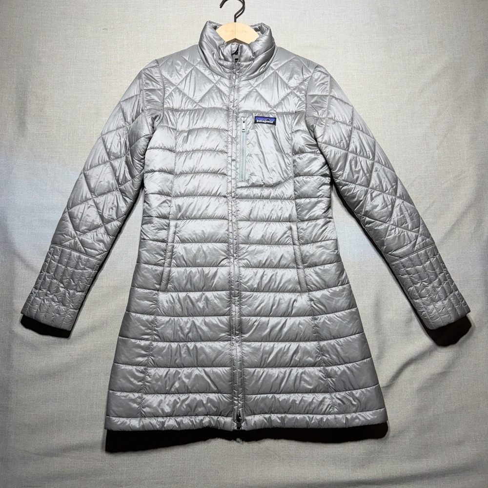 Patagonia Radalie Parka Womens Small Gray 27695 Nano Puff Quilted Puffer Jacket